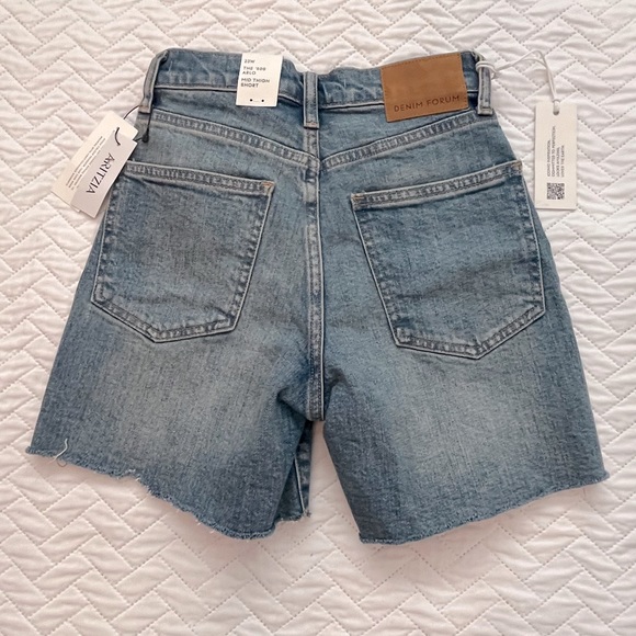 Aritzia Denim Forum 50s Arlo Mid thigh jean shorts size 23 - Picture 4 of 9